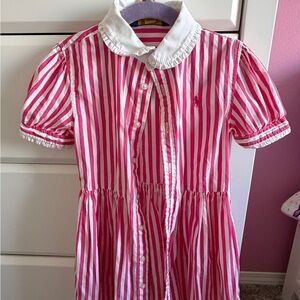 Polo by Ralph Lauren Pink and White Striped Shirt